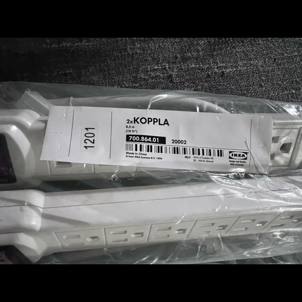 Selling IKEA KOPLLA 2pk power strips 6 outlet they are in sealed packaging